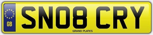Cry snob number - plate,