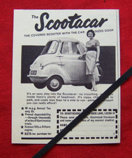 SCOOTACAR MICROCAR 1960 ORIGINAL VINTAGE ADVERT