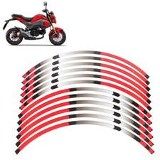Rim Wheel Stripes Decals Tape Stickers Fit HONDA MSX 125 Grom SF 2012-2022 Red