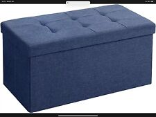 Storage Boxes Footstool Ottoman SMALL DAMAGE Folding Linen Foot Rest Stool Legs