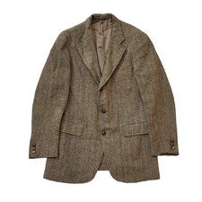 Harris Tweed Brown Blue Check