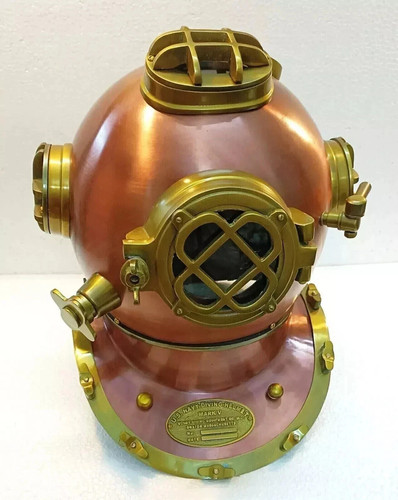 Antique diving helmet navy - antique,