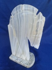 Vintage Mid Century White Onyx Marble Horse Head Bookend – Elegant Home Decor