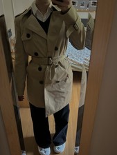 Coach Midtrench Coat Women's Size S Beige