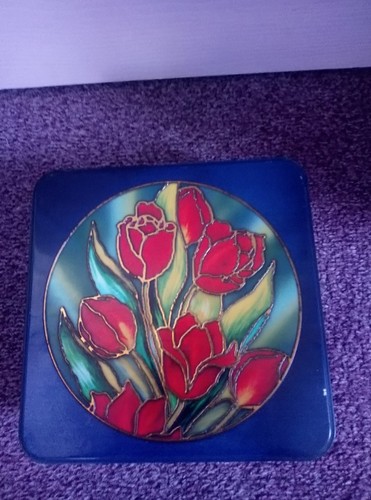 Tulips floral metal storage - metal,