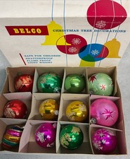 Vintage Christmas Belco Bauble Decorations Retro 1960’s 1970s Collectible