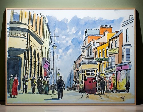 Stourbridge tram giclée fine - (giclée,