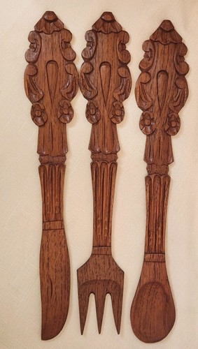 Set hand carved wooden - set,