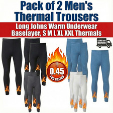 2 Pack Mens Long Johns Thermal