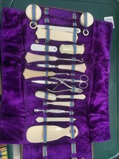 Vintage Manicure and Pedicure Set In Leather Case