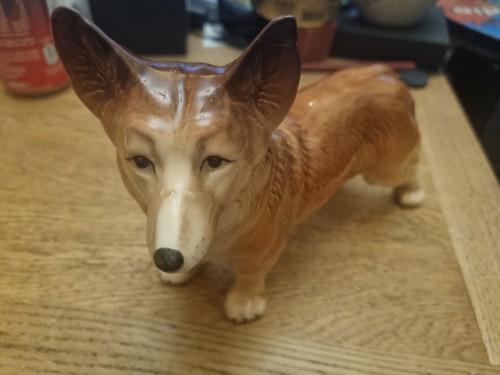 Vintage ceramic corgi figurine - vintage,
