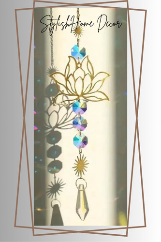 Gold crystal lotus flower - ab,