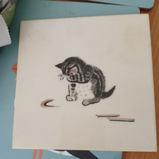 minton kitten / cat tile rare