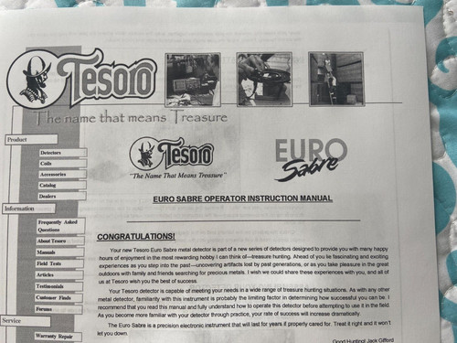 Tesoro euro sabre metal - euro,