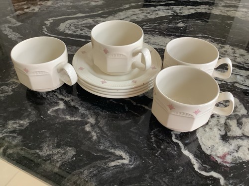 Cups saucers 4 steelite - &,