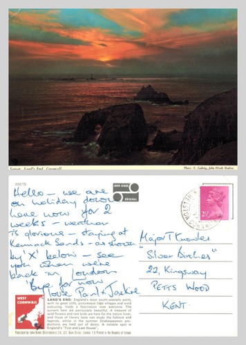 Vintage postcard sunset - vintage,