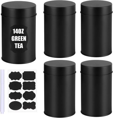 Tea tin canisters - 4, set
