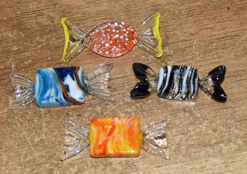 Mixed collection glass sweets - glass,
