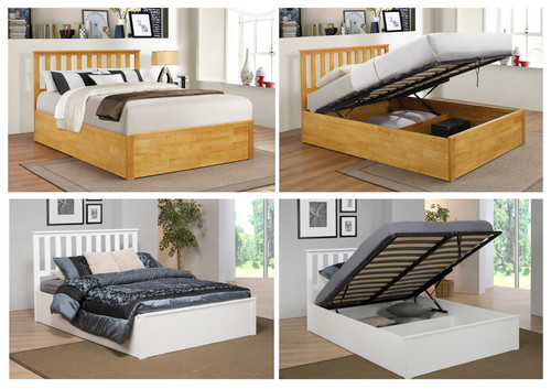Zoe wooden ottoman bed - zoe,