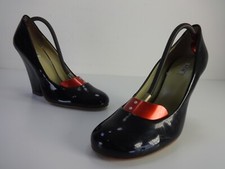 Womens Shoes Size 5 ASH Black Patent Leather Slip On Court Ladies High Heels