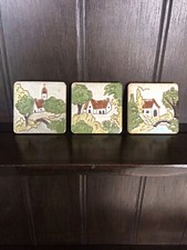 vintage french Wall tiles X 3 8cm Square