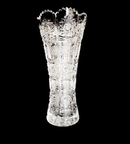 Vintage bohemia crystal vase - vintage,