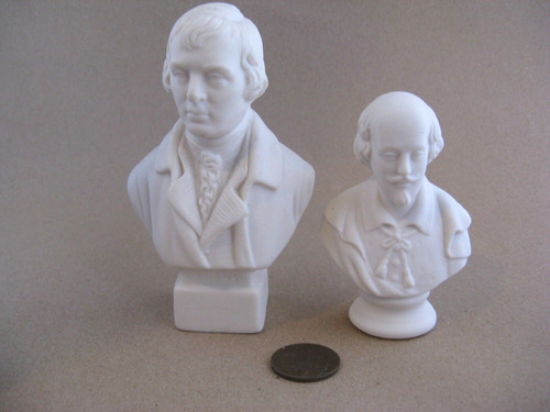 Antique parian figure busts - figure, x