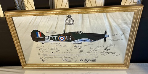 Signed mirror hawker hurricane - signed,