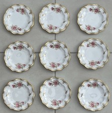 9 Royal Crown Derby ‘Royal Pinxton Roses’ Side Plates - A1155 (XXXIII)
