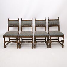 4 Old Charm Dining Chairs Light Oak Sherwood Green Upholstery FREE UK Delivery