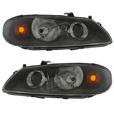 For Nissan Almera 2003-2006 Headlights Headlamps Grey 1 Pair Drivers & Passenger