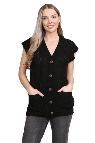 Ladies sleeveless grandad - sleeveless,