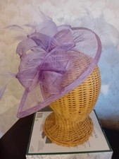 Purple (Lilac/Lavendar) bow/Feather fascinator/hatinator. New