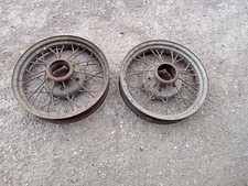 Pair Ford Model Y type Wire Wheels 1932-7 Sidevalve Special Hot Rat Rod Vintage