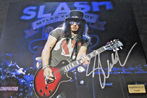 Slash signed 8x10 gibson - signed,