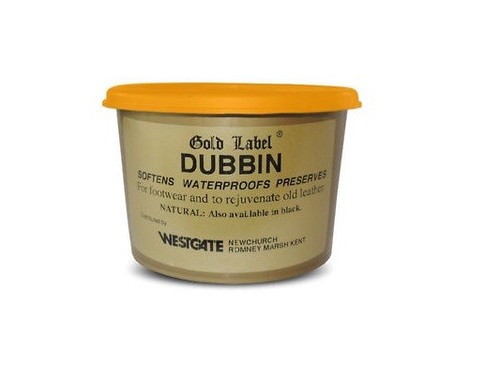 Gold label dubbin - label, leather