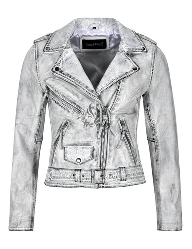 Ladies gothic leather jacket - gothic,