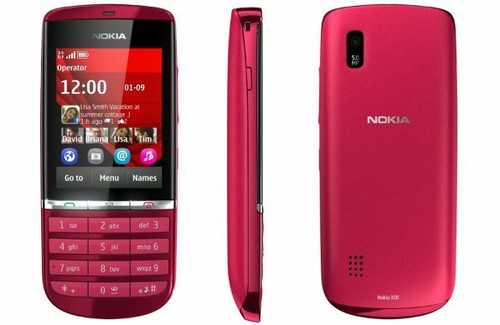 New nokia asha 300 red - new,