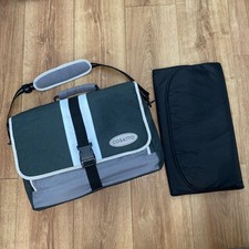 Cosatto Messenger CHANGING BAG & MAT, grey, blue, black mix, handle & strap