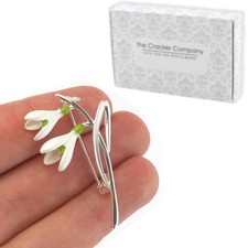 White Snowdrop Silver Plated