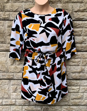 Ladies Selected Femme 3/4 Sleeve Drawstring Waist Viscose Party Dress  10/EUR 38