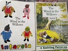 The Wind in the Willows 4 Toy Knitting Patterns Alan Dart Badger Toad Rat Mole