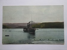 The Steamer "Lord of the Isles" Kyles of Bute Vintage Postcard K2