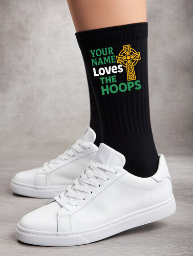 Personalised hoops kids socks - hoops,