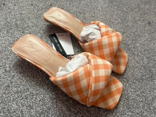Mango orange gingham - mango,