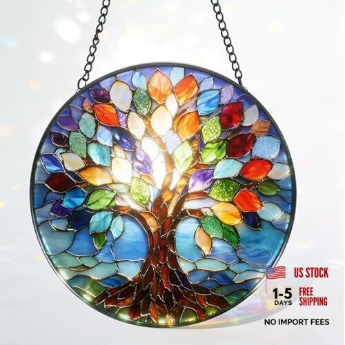 Stained glass window hanging - glass,