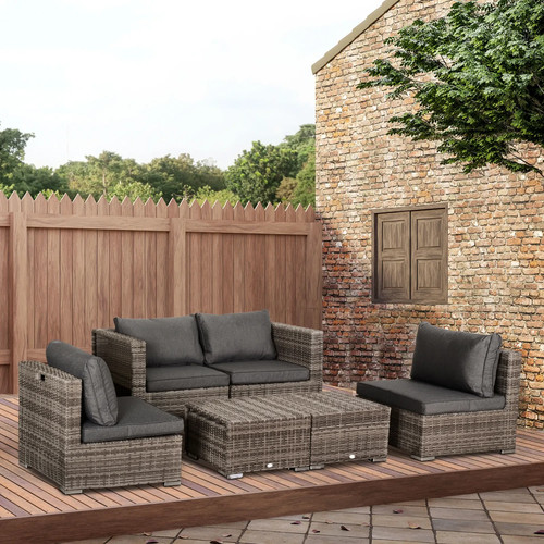 Rattan garden corner sofa set - garden,
