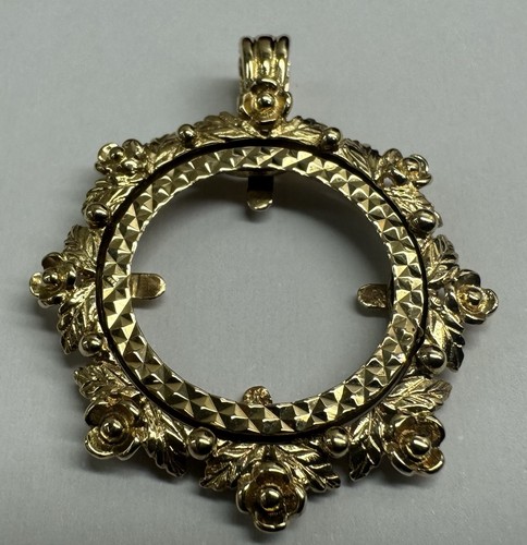 9ct yellow gold ornate - ornate, floral
