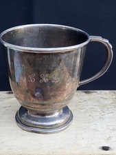 Vintage Hallmarked Silver Cup / Mug . A/F. Sterling. Scrap / Not Scrap 102.7gms 