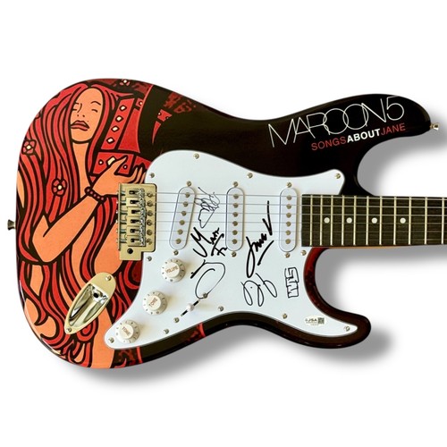 Maroon signed guitar jsa coa - maroon,